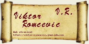 Viktor Romčević vizit kartica